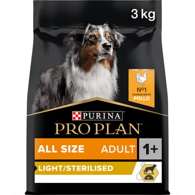 Purina Pro Plan Light All Sizes Adult, Dry Dog food with Chicken