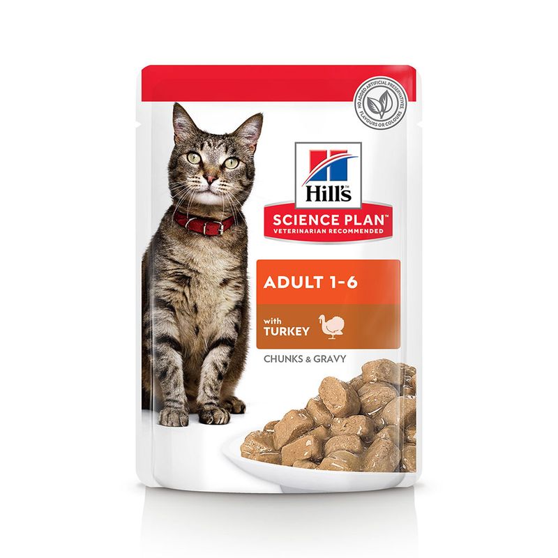 Hill's Science Plan Adult Wet Cat Food Turkey Pouches - (12x85g)