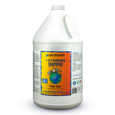 Earthbath 2-in-1 Conditioning Shampoo, Mango Tango®, Conditions & Detangles, Made in USA, 128 oz (1 Gallon)