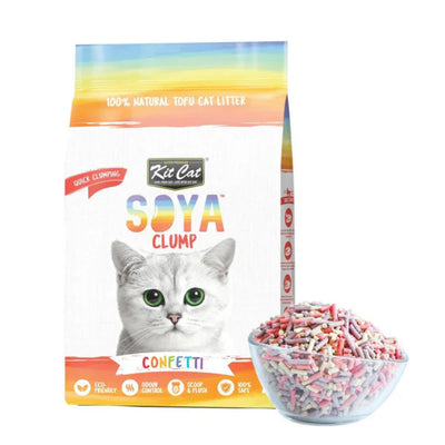 KitCat SoyaClump Soyabean Litter Confetti 7L