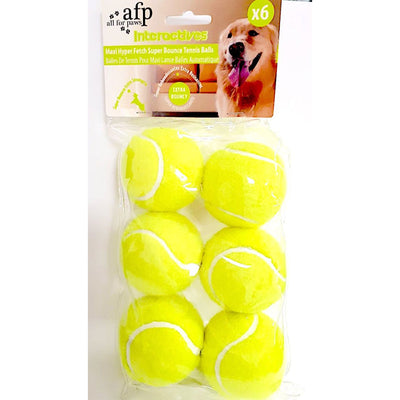 All For Paws Maxi Fetch Super Bounce Tennis Ball 6/pk