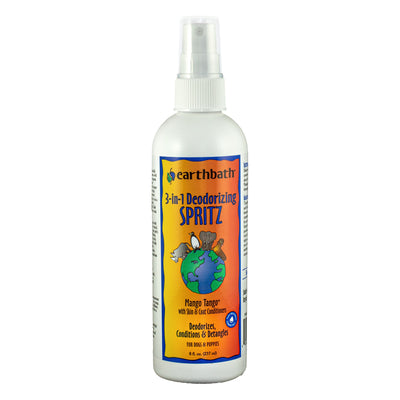 Earthbath 3-IN-1 Deodorizing Spritz, Mango Tango® with Skin & Coat Conditioners, Made in USA, 8 oz pump spray