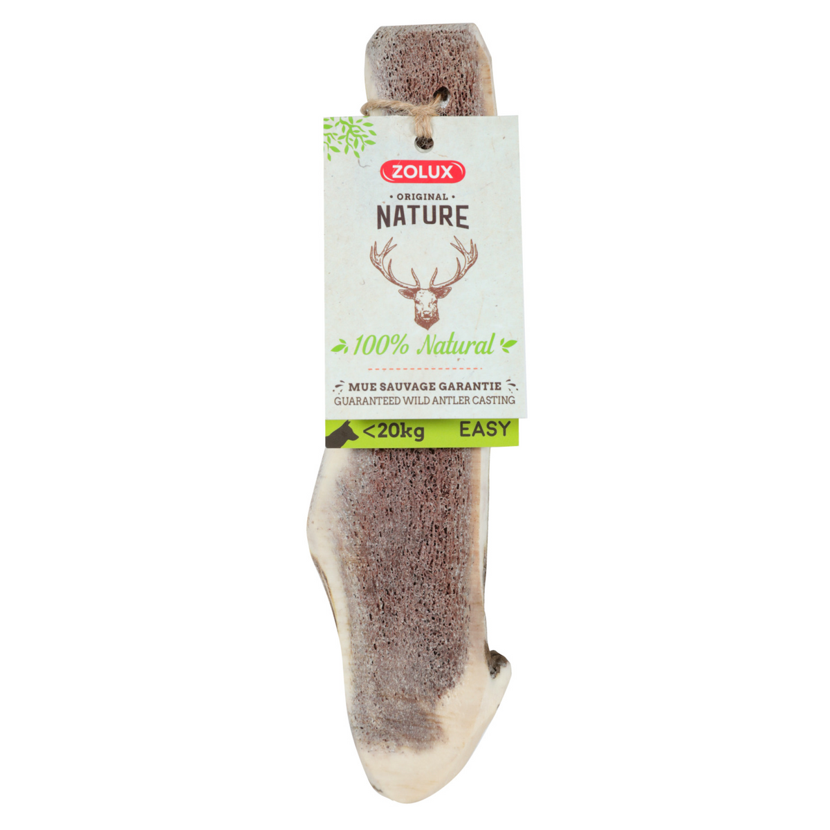Zolux Natural Deer Antler Easy for Dogs Under 20 kg