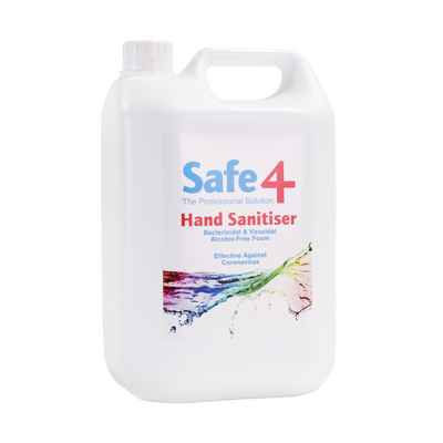 Safe4 Virucidal Foam Hand Sanitiser, 5 L