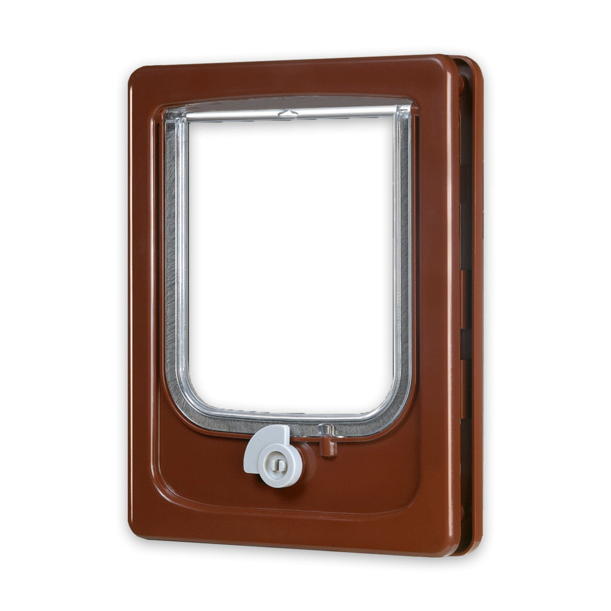 Zolux Cat-flap for Wooden Door, 4 Position Brown