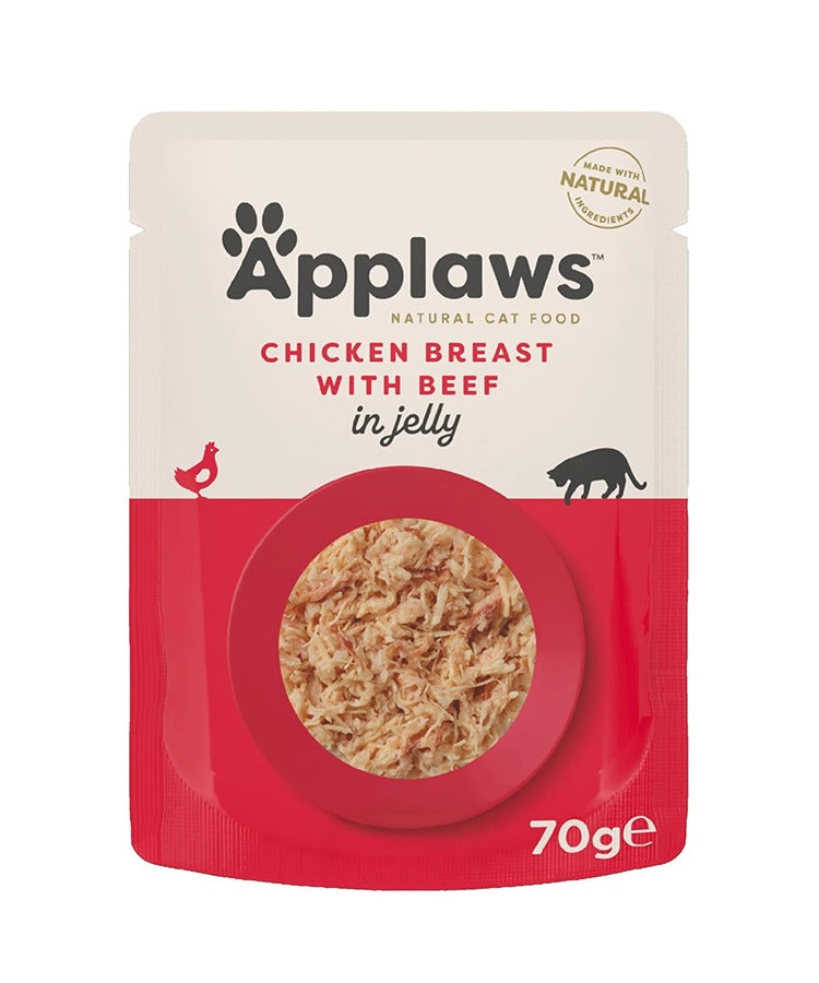 Applaws Chicken with Beef in Jelly Adult Wet Cat Food 70g Pouch