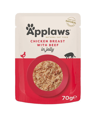 Applaws Chicken with Beef in Jelly Adult Wet Cat Food 70g Pouch