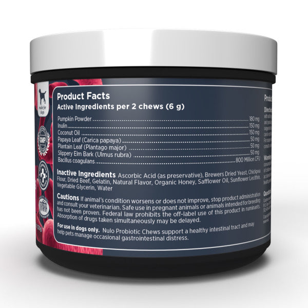 Nulo Probiotic Soft Chew for Dogs - 270g (90 ct. Jar)