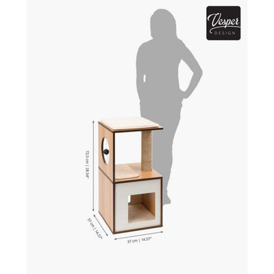 Premium Cat Furniture V-Box Small - Walnut