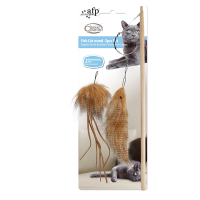 Classic Comfort Fish Cat Wand Set