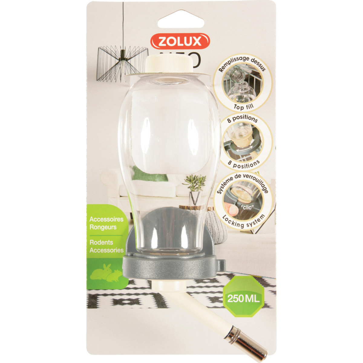Zolux Rodent Water Feeder Beige, 250 ml
