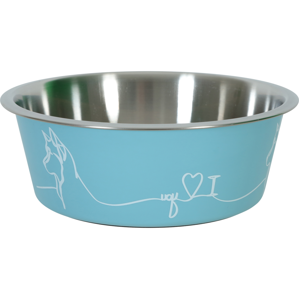 Zolux Non-Slip Love Dog Bowl Blue 1200 ml