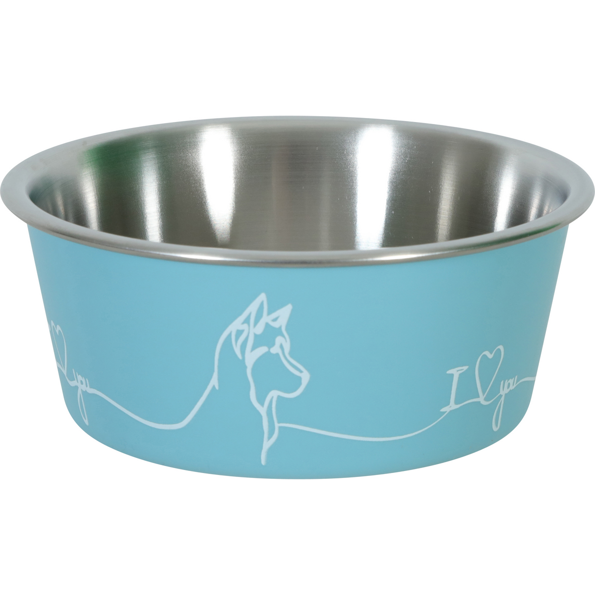 Zolux Non-Slip Love Dog Bowl Blue 1700 ml