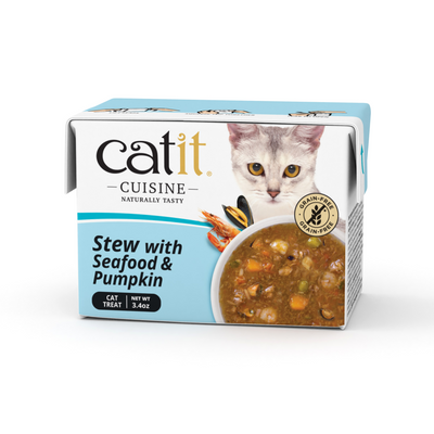 Catit Cuisine Seafood Stew with Pumpkin, complementary food for adult cats