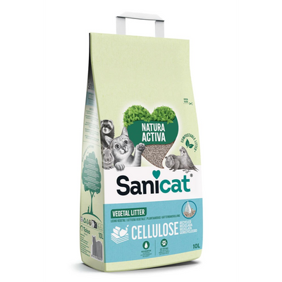 Sanicat Clean & Green Celullose, Cat Litter - 10 L
