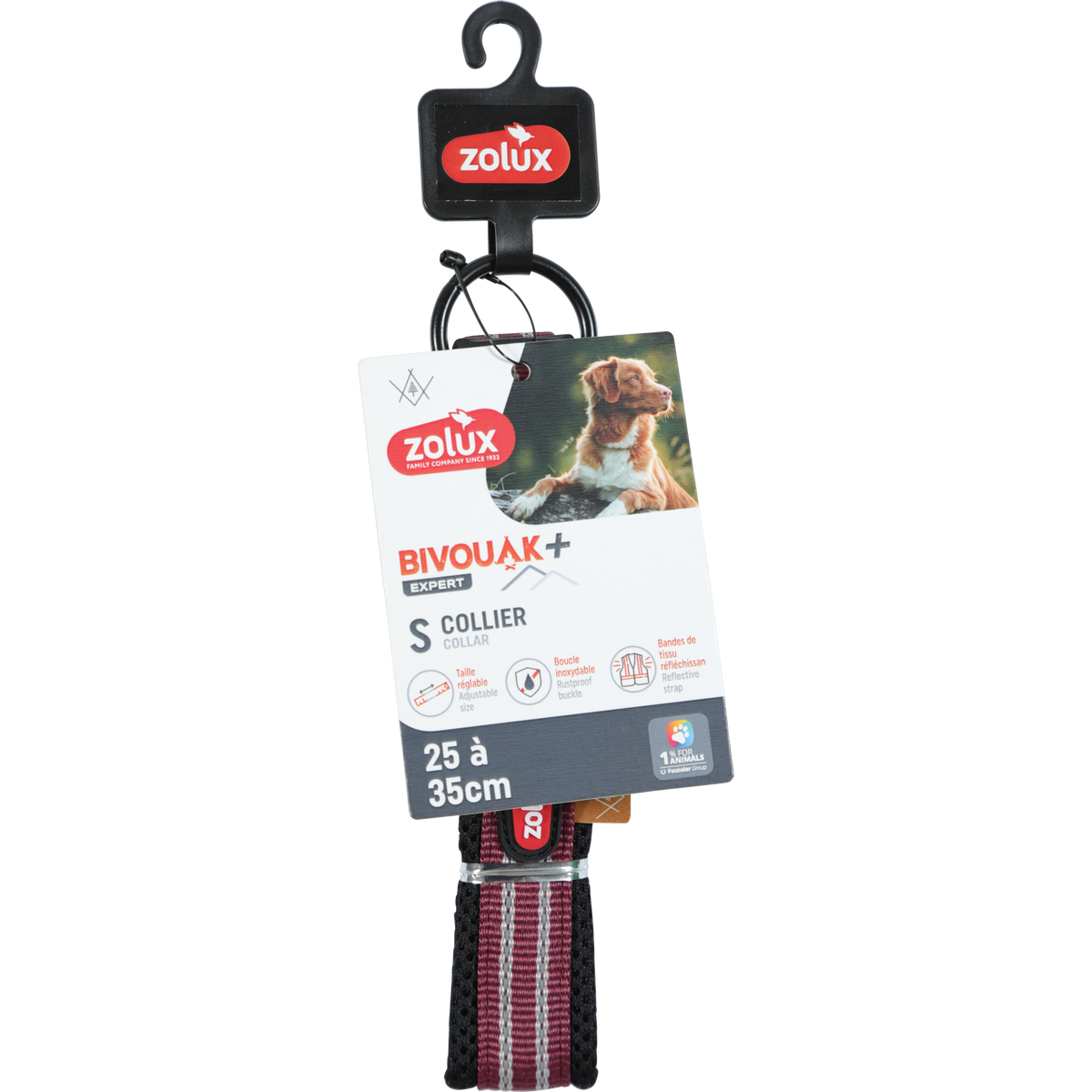 Zolux BVK Collar Red, 20 mm, 25-35 cm