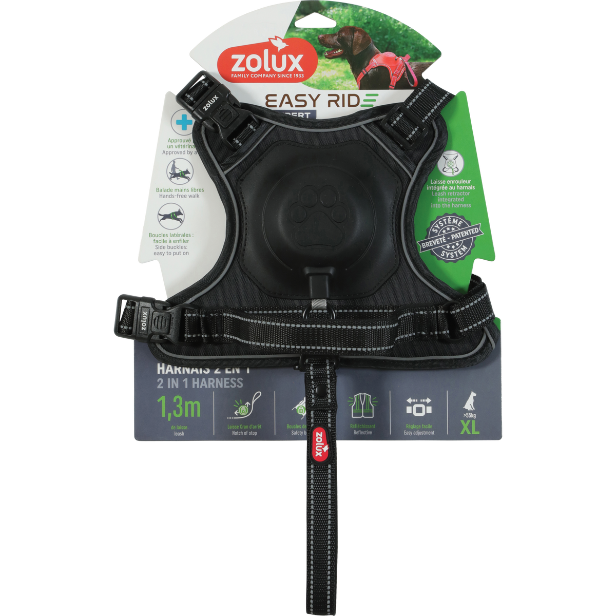 Zolux Easyride Harness Black, XLarge