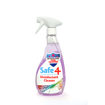 Safe4 Disinfectant Pre-Diluted Spray 1:10 Dilution, Lavender Scent, Enhanced Formula, 500 ml