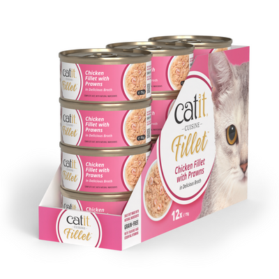 Catit Cuisine Chicken Fillet with Prawns, Wet Food for Adult Cats