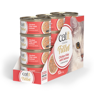 Catit Cuisine Chicken Fillet with Salmon, Wet Food for Adult Cats