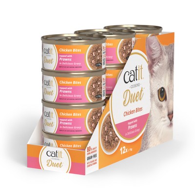 Catit Cuisine Duet, Chicken with Prawns, Wet Food for Adult Cats