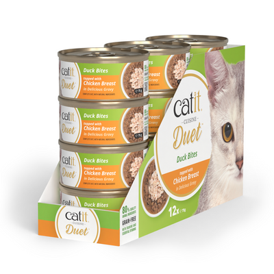 Catit Cuisine Duet, Duck with Chicken, Wet Food for Adult Cats