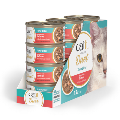 Catit Cuisine Duet, Tuna with Salmon, Wet Food for Adult Cats