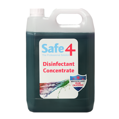 Safe4 Concentrated Disinfectant Cleaner, Apple Scent, Enhanced Formula, 5 L
