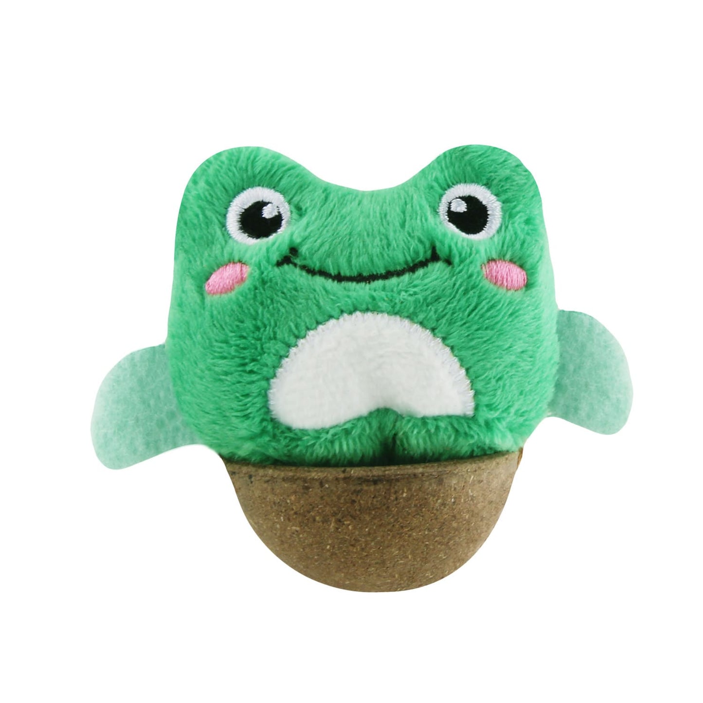 GiGwi Hemispherical Tumbler Toy with Catnip - Frog