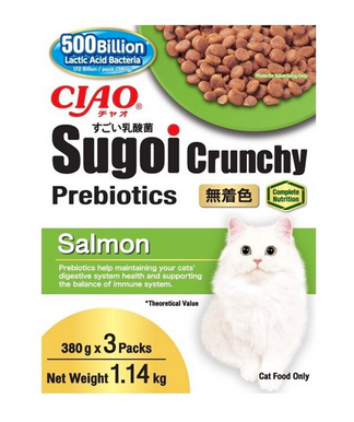 Inaba Ciao Sugoi Crunchy Salmon Flavor Plus Prebiotics