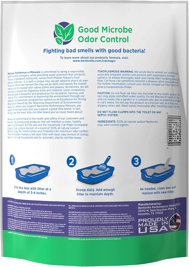 Intersand Cat Magic Unscented Probiotic Hard Clumping Dust Free Clay Litter 6.35kg