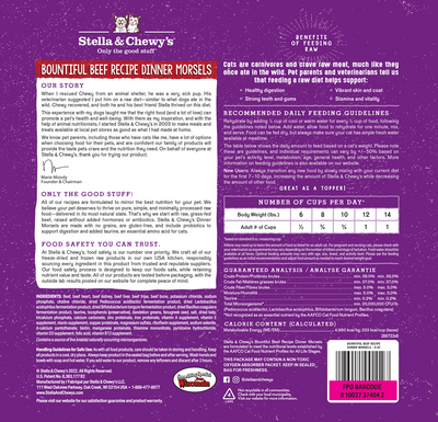 Stella & Chewys Cat Freeze Dried Dinner Morsels - Bountiful Beef Recipe