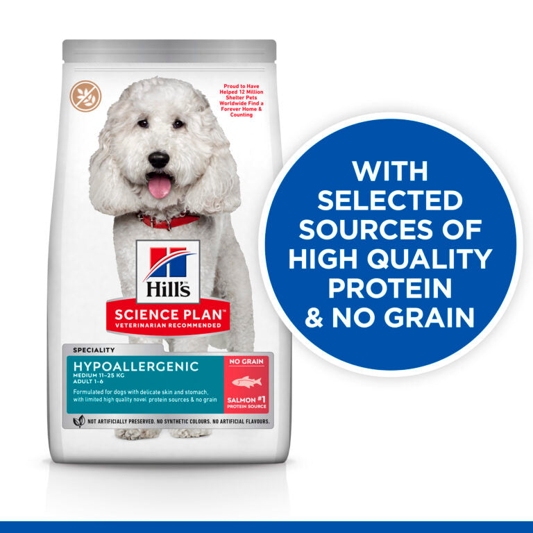 Hill’s Science Plan Hypoallergenic Medium Breed Adult Dry Dog Food with Salmon