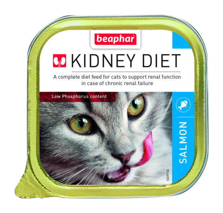 Beaphar Cat Wet Food - Kidney/Renal Diet Salmon 16 x 100 g