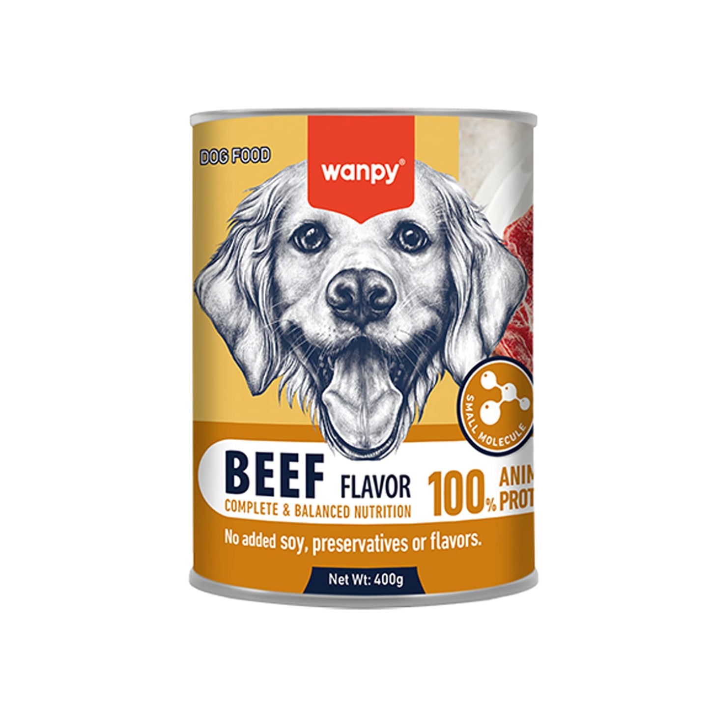 Wanpy Complete Pâté Canned Food for Dogs (Beef) - 400g