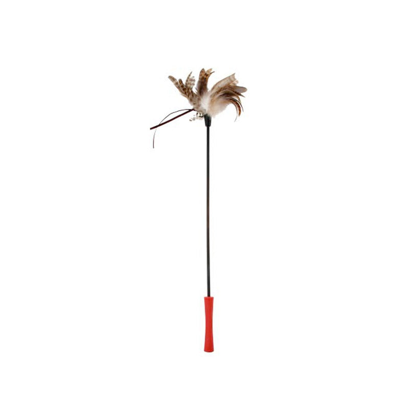 GiGwi Catwand Feather Teaser Natural Feather & TPR Handle