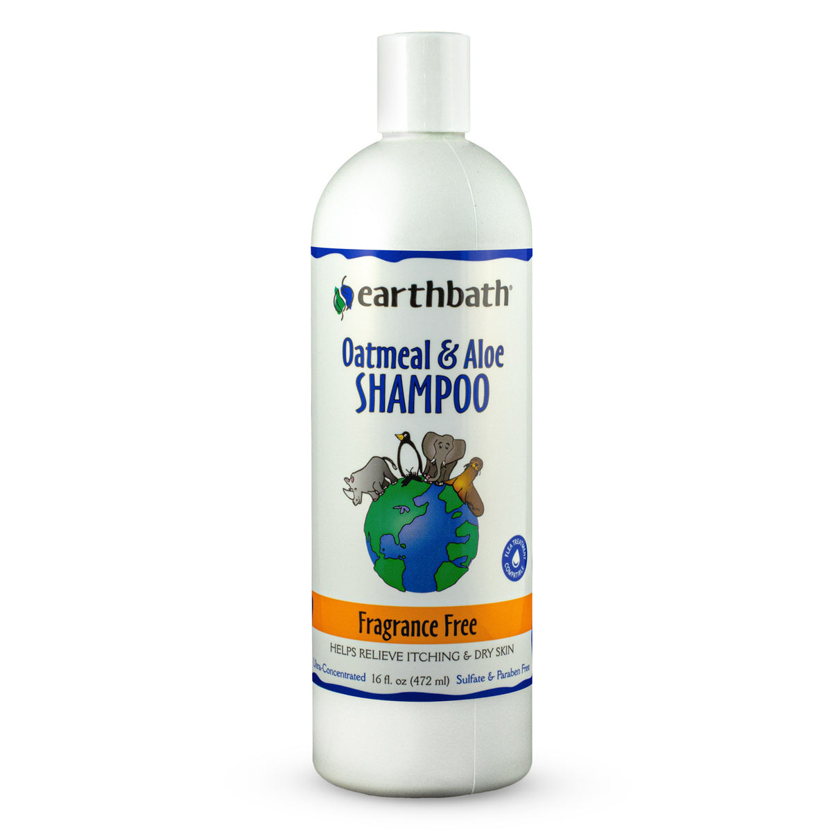 Earthbath Oatmeal & Aloe Shampoo, Fragrance Free, Helps Relieve Itchy Dry Skin, Made in USA, 16 oz