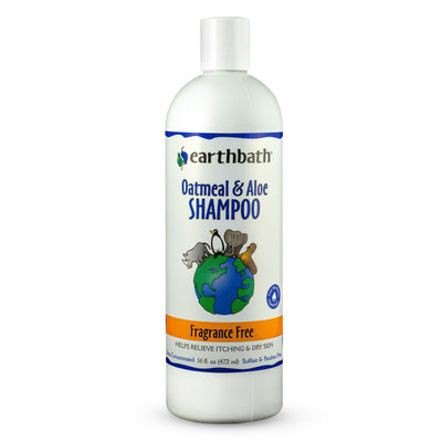 Earthbath Oatmeal & Aloe Shampoo, Fragrance Free, Helps Relieve Itchy Dry Skin, Made in USA, 16 oz