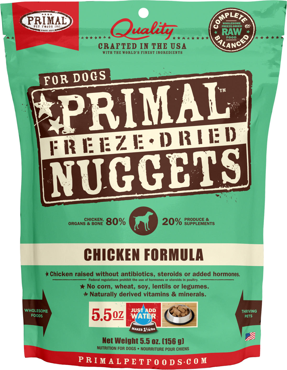 Primal Canine Chicken Dog Freeze-Dried Grain Free Formula