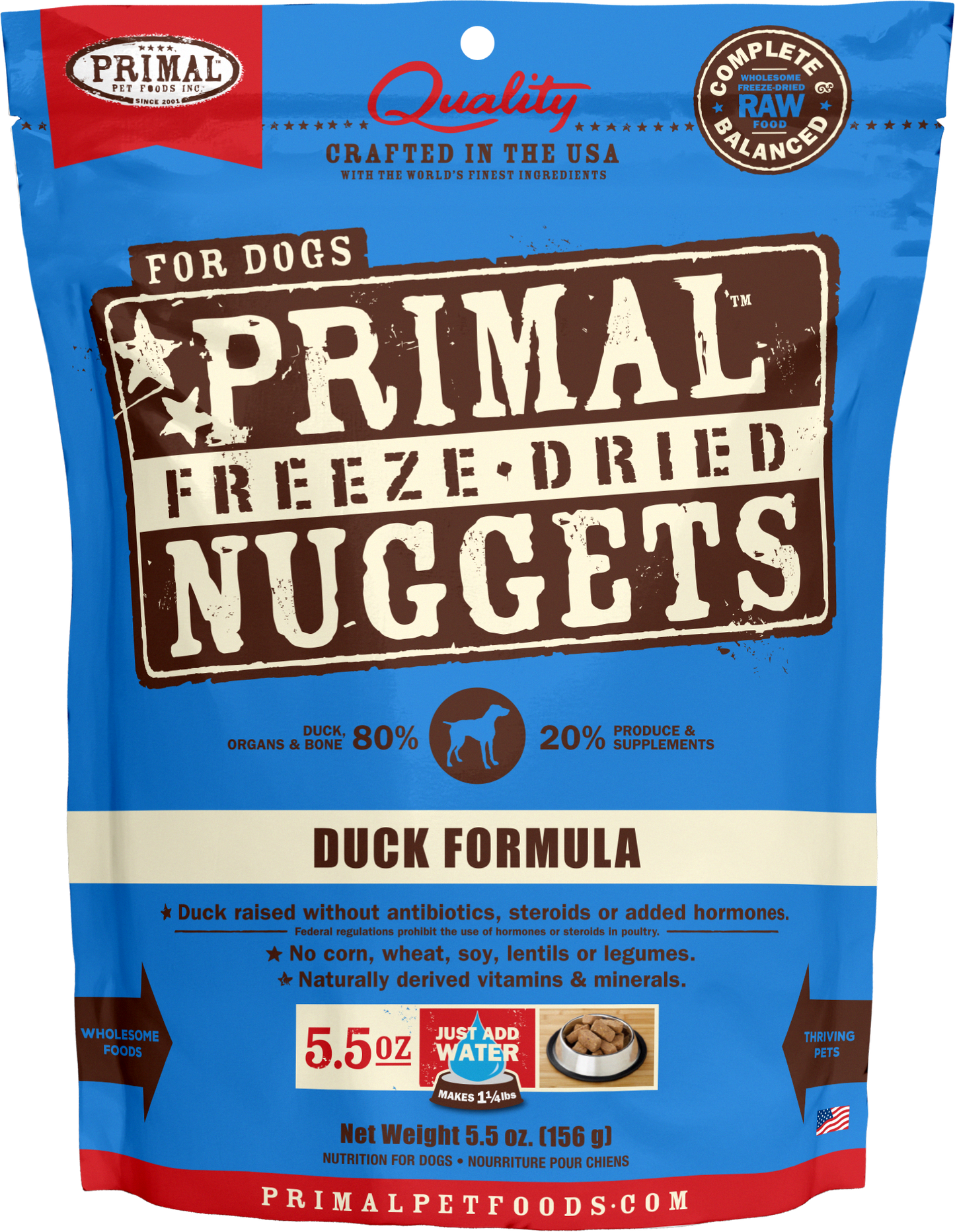 Primal Canine Duck Grain Free Freeze-Dried Dog Food Formula