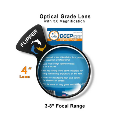 Flipper Deepsee Magnified Magnetic Aquarium Viewer 4inches