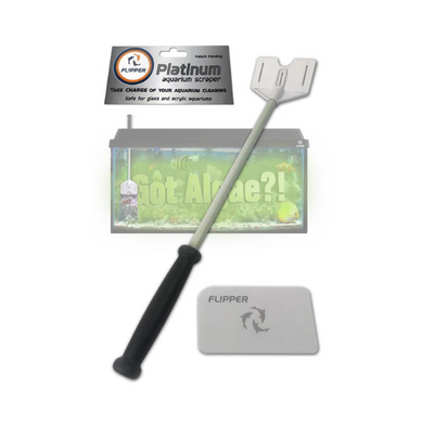 Flipper Platinum Aquarium Hand Scraper for Glass and Acrylic Tanks 28inches