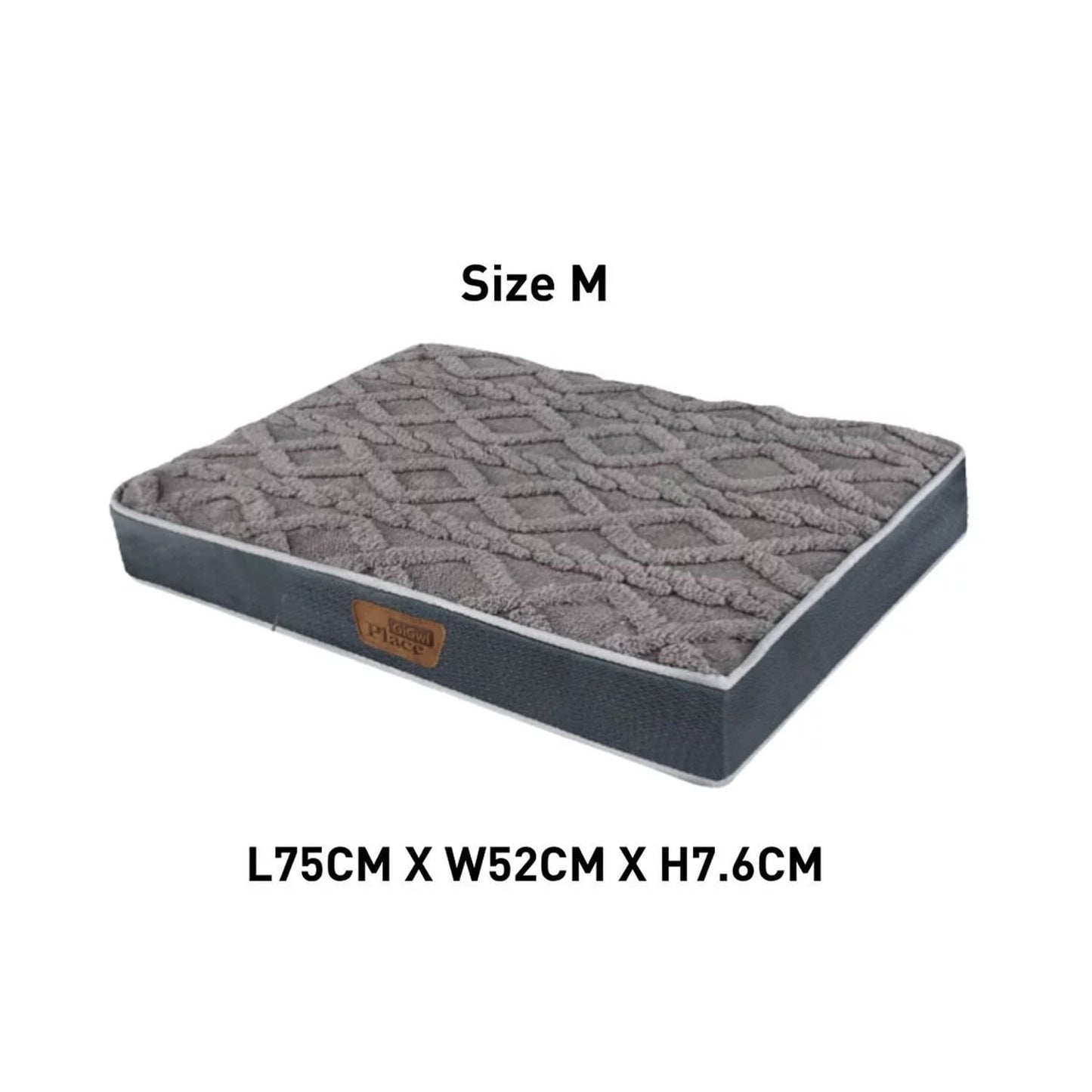 GiGwi Place Gray Soft Flat Mat Pet Bed - Medium