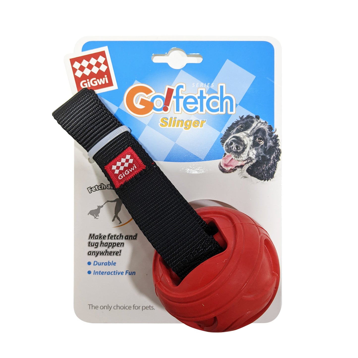 GiGwi Go Fetch Rubber Slinger Balls - Redv