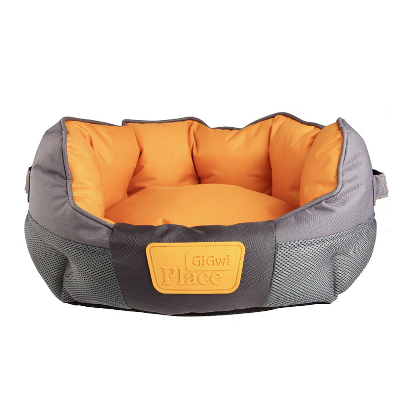 Gigwi Place Soft Bed Canvas TPR Gray & Orange - Large
