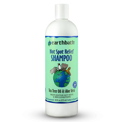 Earthbath Hot Spot Relief Shampoo Tea Tree Oil & Aloe Vera 16oz