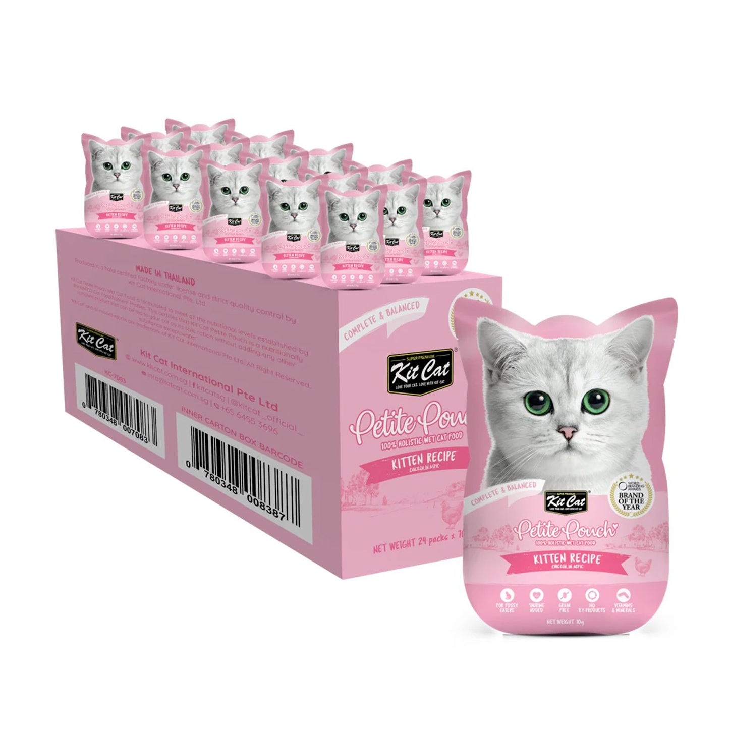 Kit Cat Petite Pouch 70g Kitten Chicken (1 Box -24pcs)