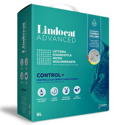 LindoCat Cat Litter Unscented Natural Bentonite Advance Control Plus - 6 L - Fragrance Free