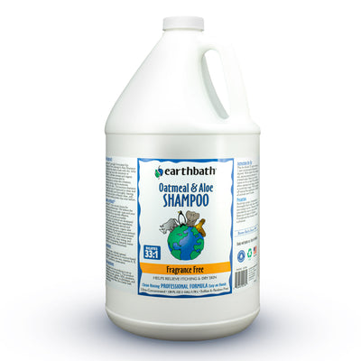 Earthbath Oatmeal & Aloe Shampoo - Fragrance Free, Made in USA, 128 oz (1 Gallon )