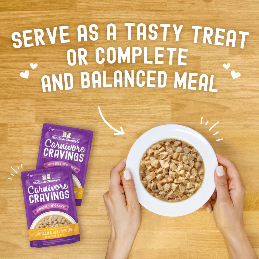 Stella & Chewy's Carnivore Cravings Morsels'N'Gravy- Chicken & Beef Recipe - 2.8 oz